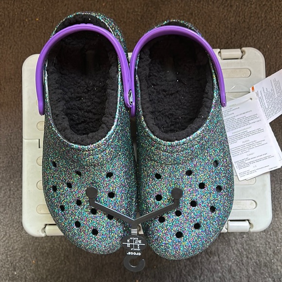CROCS Shoes New Wtags Glitter Crocs J4 Iridescent Womens 6 Poshmark